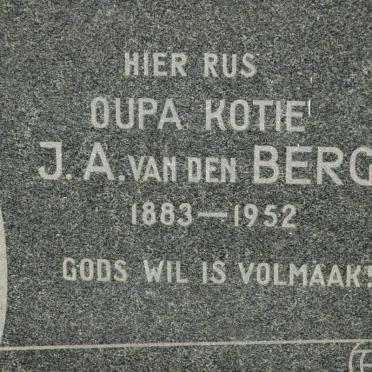BERG J.A., van den 1883-1952