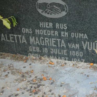 VUUREN Aletta Magrieta, van 1880-1967