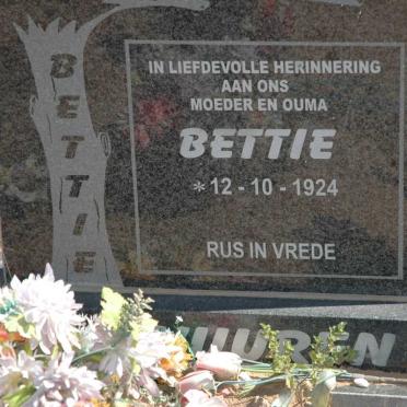 VUUREN Bettie, van 1924-