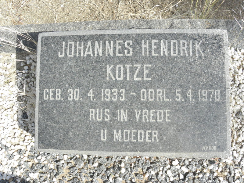 KOTZE Johannes Hendrik 1933-1970