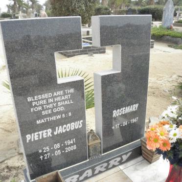 BARRY Pieter Jacobus 1941-2008 &amp; Rosemary 1947-