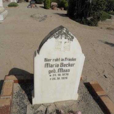 BECKER Maria nee MAAS 1876-1926