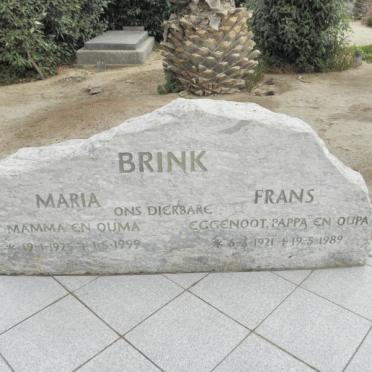 BRINK Frans 1921-1989 &amp; Maria 1925-1999