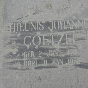 COETZEE Theunis Johannes 1924-1982