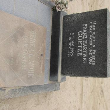 GOETZE Franz Hartwig 1904-1991 :: MOHR Heike A.L. nee GOETZE 1959-2008