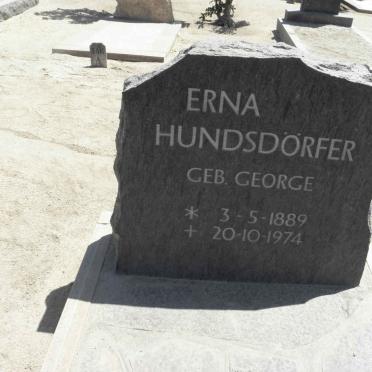 HUNDSDÖRFER Erna nee GEORGE 1889-1974