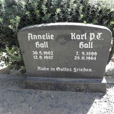 HALL Karl P.T. 1899-1964 &amp; Annelie 1902-1987