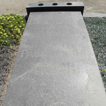 KUHN Paul O. 1895-1969 &amp; Luise R. 1896-1966