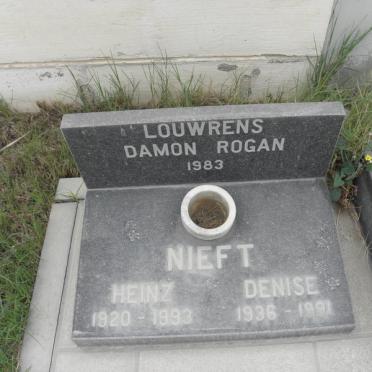 LOUWRENS Damon Rogan -1983 :: NIEFT Heinz 1920-1993 &amp; Denise 1936-1991 :: NIEFT Christa 1926-1996 