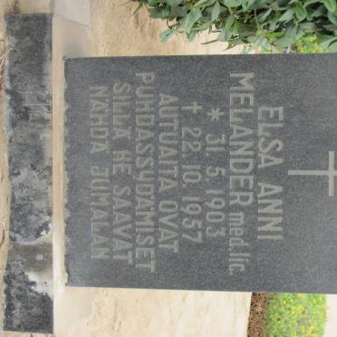 MELANDER Elsa Anni 1903-1957