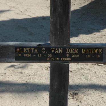 MERWE Aletta G., van der 1920-2001