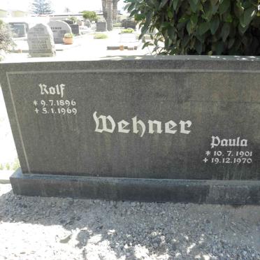 WEHNER Rolf 1896-1969 &amp; Paula 1901-1970
