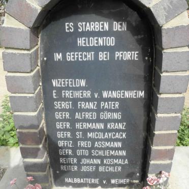 02. Gefecht bei Pforte - Halbbatterie v. Weiher