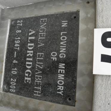 ALDRIDGE Engela Elizabeth 1947-2008