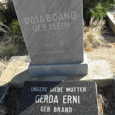 BRAND Rosa nee KLEIN 1878-1940 :: ERNI Gerda nee BRAND 1914-1973