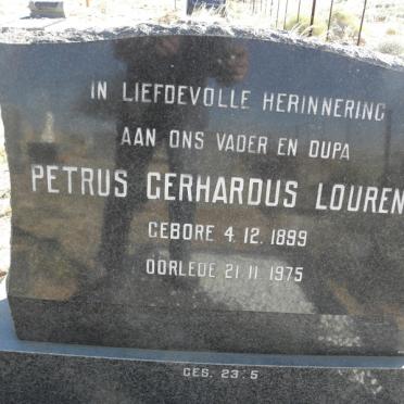 LOURENS Petrus Gerhardus 1899-1975