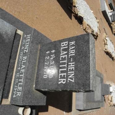 BLAETTLER Heinz 1920-1994 :: BLAETTLER Karl-Heinz 1960-1970