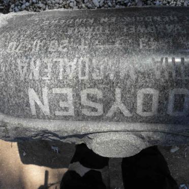 BOOYSEN Martha Magdalena 1943-1970