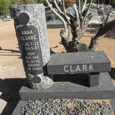 CLARK Anna Elsabé 1922-1987
