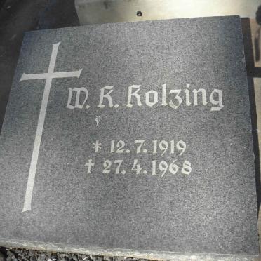 KOLZING W.K. 1919-1968