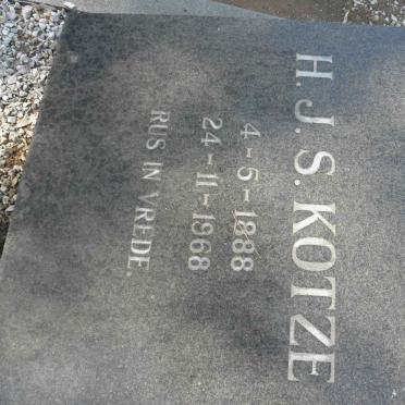 KOTZE H.J.S. 1888-1968