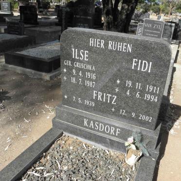 KASDORF Fidi 1911-1994 &amp; Ilse GRUSCHKA 1916-1987 :: KASDORF Fritz 1939-2002