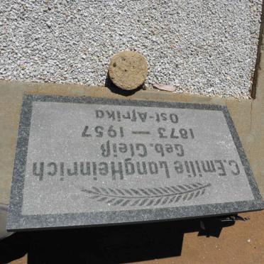 LANGHEINRICH C. Emilie nee GLEISS 1873-1957