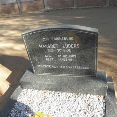 LÜDERS Margret nee SCHEIDE 1909-1996