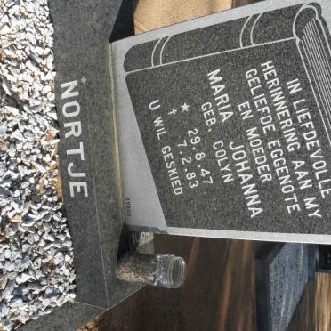 NORTJE Maria Johanna nee COLYN 1947-1983