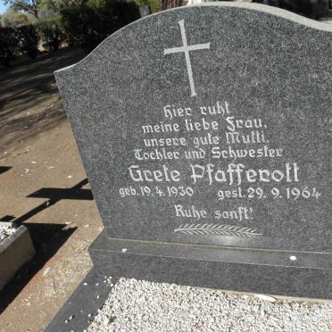 PFAFFEROTT Grete 1930-1964