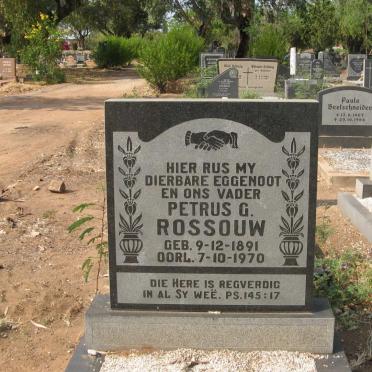 ROSSOUW Petrus G. 1891-1970