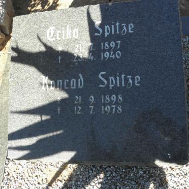 SPITZE Konrad 1898-1978 &amp; Erika 1897-1940
