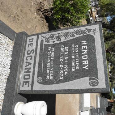 SCANDE Hendry, de 1954-1970