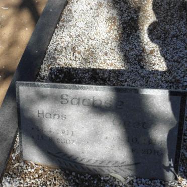 SACHSE Hans 1911-2007 &amp; Grete 1914-2010