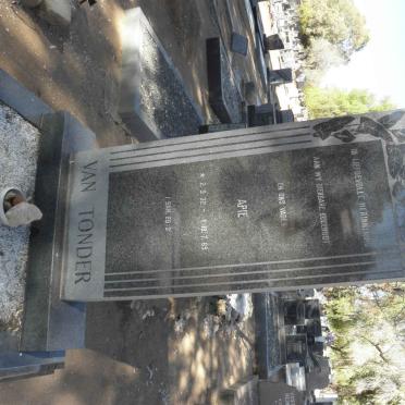 TONDER Apie, van 1932-1969