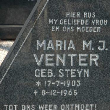 VENTER Maria M.J. nee STEYN 1903-1965