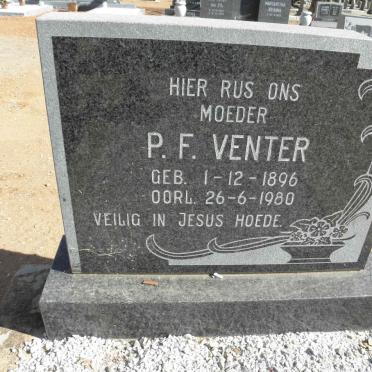 VENTER P.F. 1896-1980