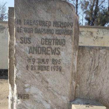 ANDREWS Susan Gertrud 1895-1959