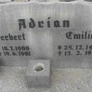 ADRIAN Herbert 1908-1981 &amp; Emilie 1913-1987