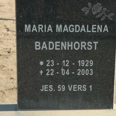 BADENHORST Maria Magdalena 1929-2003