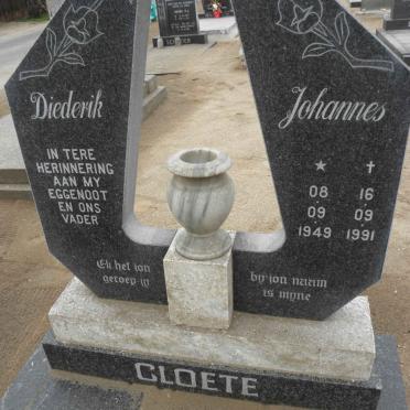 CLOETE Diederik Johannes 1949-1991