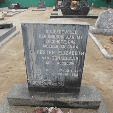 DONKELAAR Hester Elizabeth, van nee ROSSOUW 1917-1988