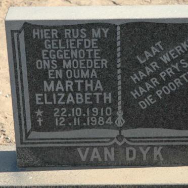 DYK Martha Elizabeth, van 1910-1984