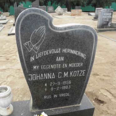 KOTZE Johanna C.M. 1956-1983