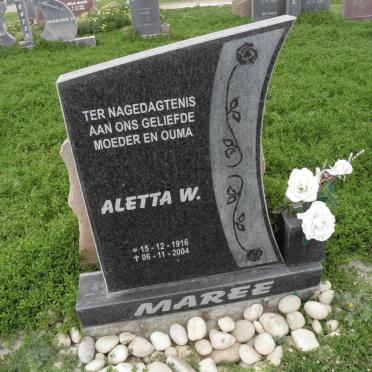 MAREE Aletta W. 1916-2004