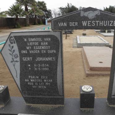 WESTHUIZEN Gert Johannes, van der 1934-1990