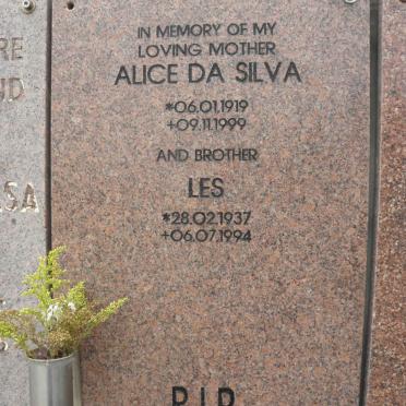 SILVA Alice, da 1919-1999 :: DA SILVA Les 1937-1994
