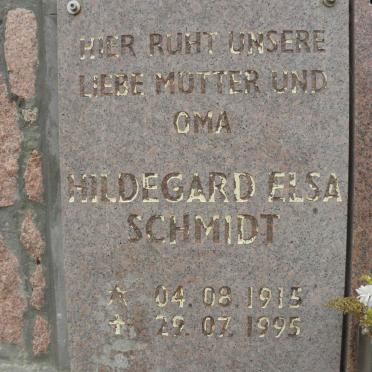 SCHMIDT Hildegard Elsa 1915-1995