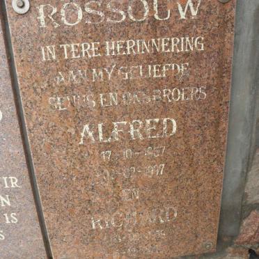 ROSSOUW Alfred 1957-1997 :: ROSSOUW Richard 1959-
