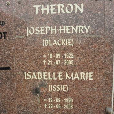 THERON Joseph Henry 1922-2005 &amp; Isabelle Marie 1920-2008
